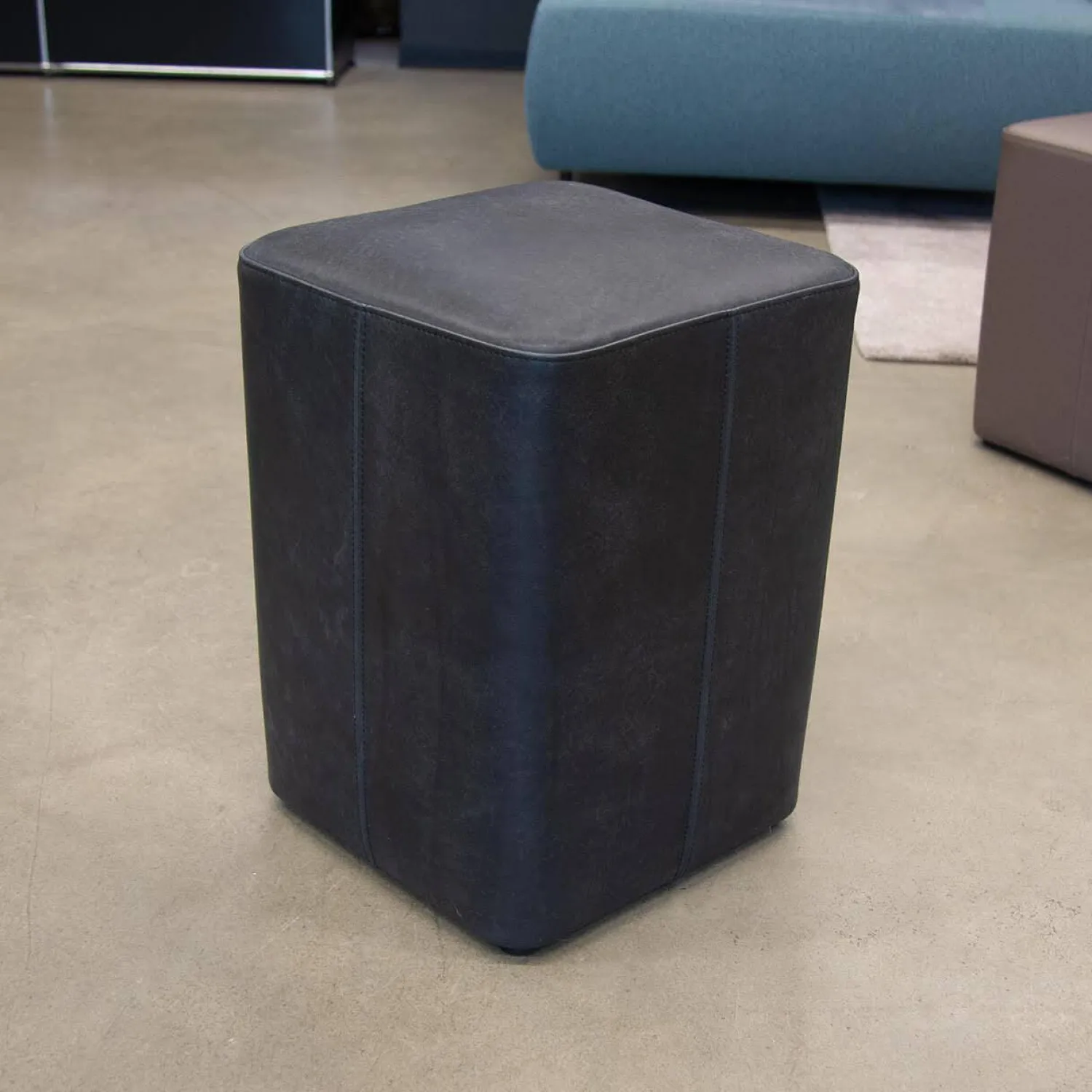 Signet Hocker & Sitzsäcke|Hocker Bono Leder Rancho Schwarz