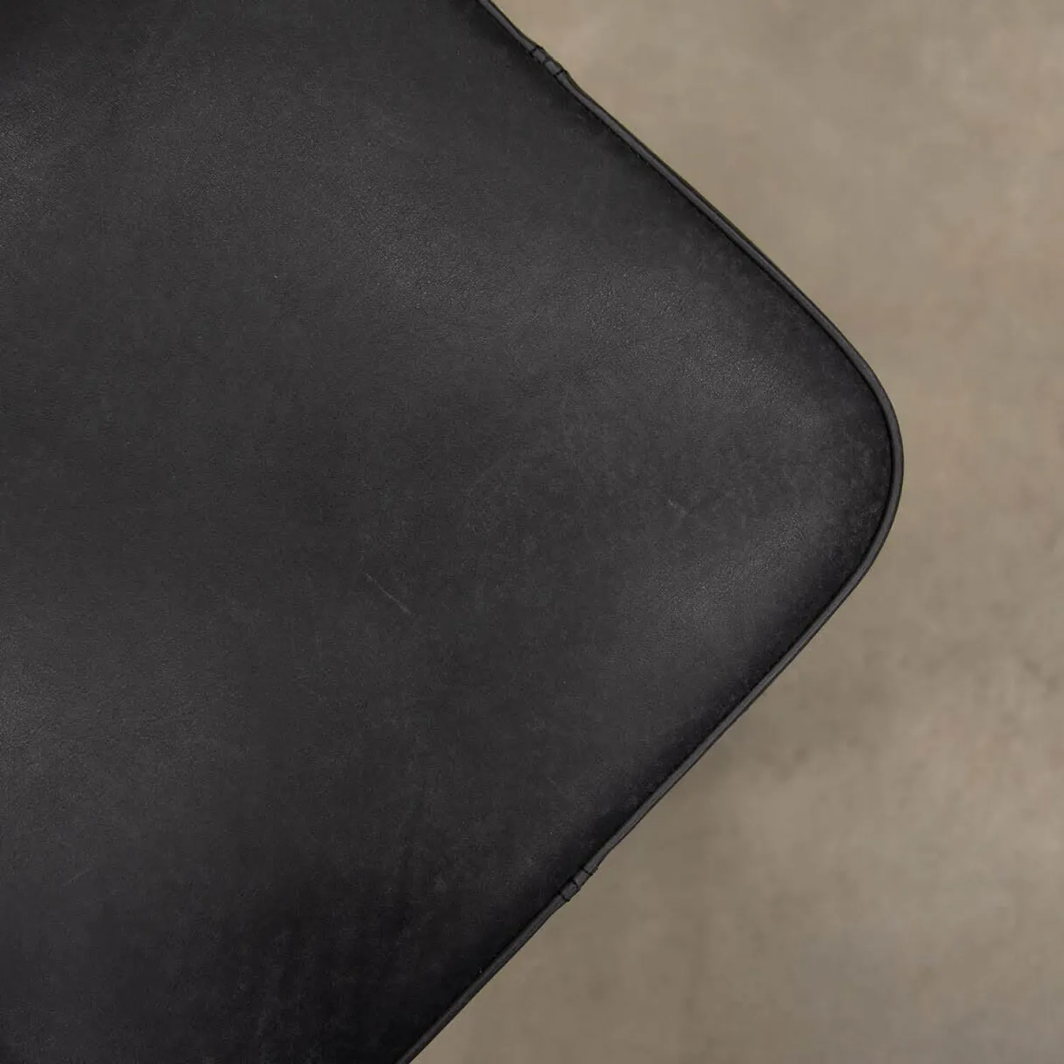 Signet Hocker & Sitzsäcke|Hocker Bono Leder Rancho Schwarz