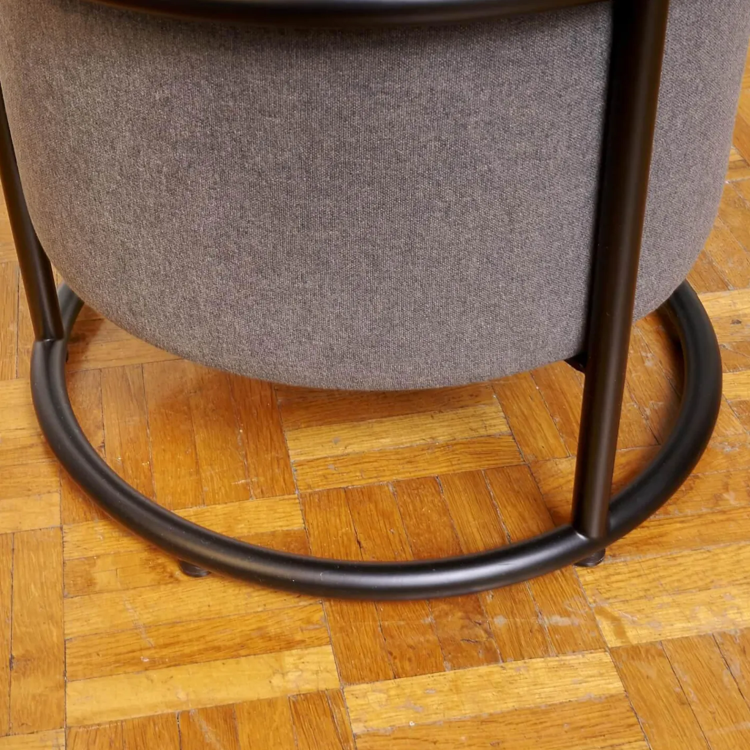 COR Hocker & Sitzsäcke|Hocker Drop 079100 Bezug Stoff 7205 Torf Braun Gestell M20 Schwarz Lack