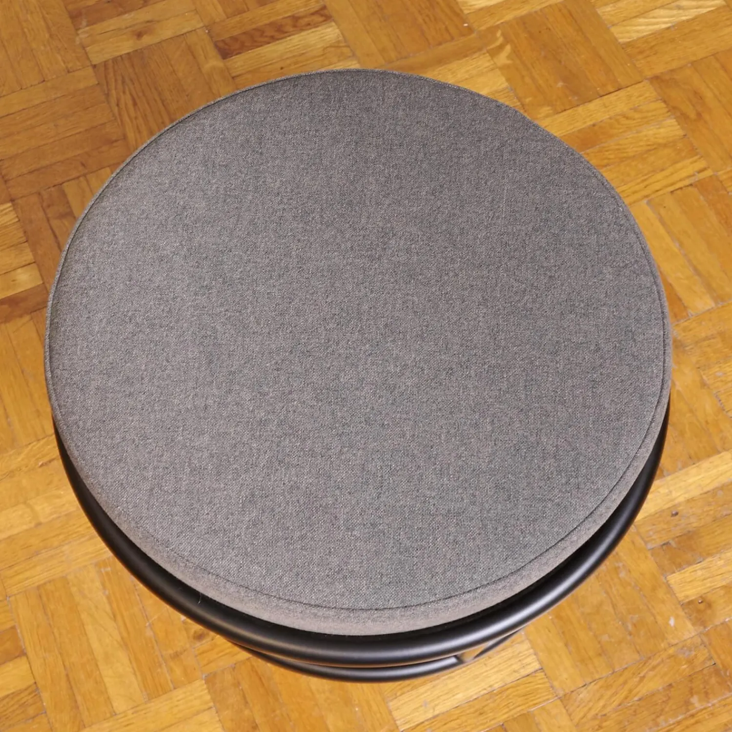 COR Hocker & Sitzsäcke|Hocker Drop 079100 Bezug Stoff 7205 Torf Braun Gestell M20 Schwarz Lack