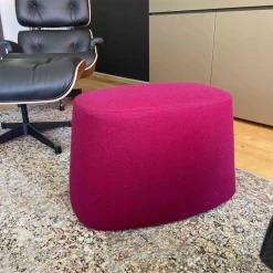 B&B Italia Hocker & Sitzsäcke|Hocker Frank Oval Stoff Ego Farbe Bordeaux