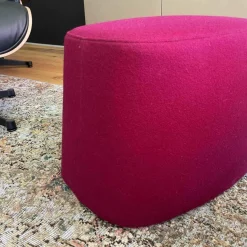 B&B Italia Hocker & Sitzsäcke|Hocker Frank Oval Stoff Ego Farbe Bordeaux
