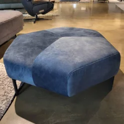 Comfort Republic Hocker & Sitzsäcke|Hocker Franz Stoff Petrol PG IV Schwarz Füße Metall Schwarz