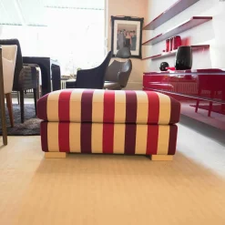 Bielefelder Werkstätten Hocker & Sitzsäcke|Hocker Inspiration Sahco-Stoff Rot Weiß