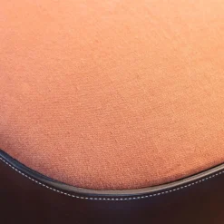 Walter Knoll Hocker & Sitzsäcke|Hocker Isanka Korpus Bezug Leder Saddle Coffee Sitzfläche Bezug Stoff Lino 7710 Crimson