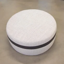 Jori Hocker & Sitzsäcke|Hocker Macaron Stoff E4166 Beige Dekoband Leder Liparo Braun Mir Rollen