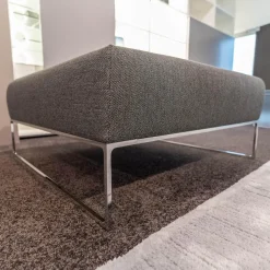 COR Hocker & Sitzsäcke|Hocker Mell Lounge 48200 Stoff 8075 Stahl Metallgestell Verchromt
