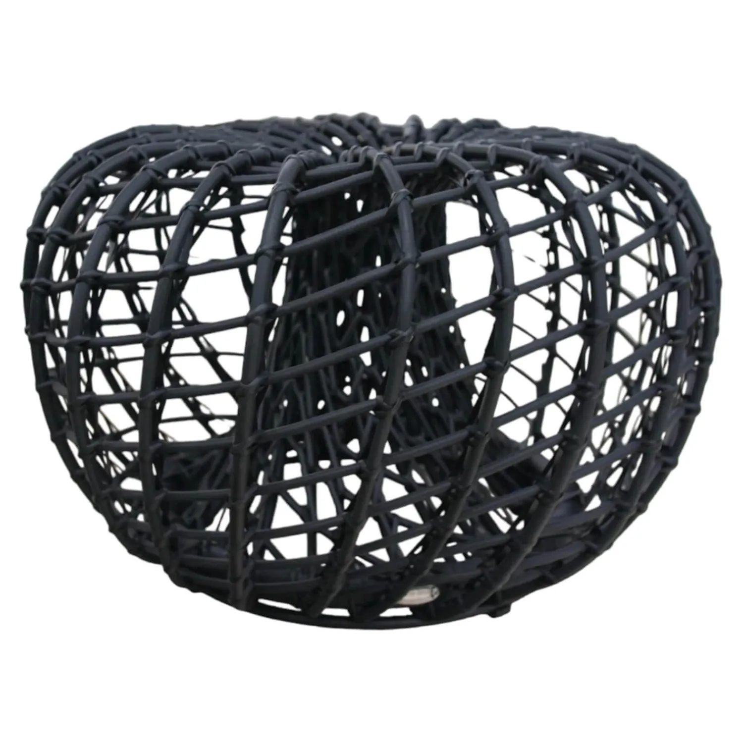 Cane Line Hocker & Sitzsäcke|Hocker Nest Weave Lava Grey Schwarz Grau