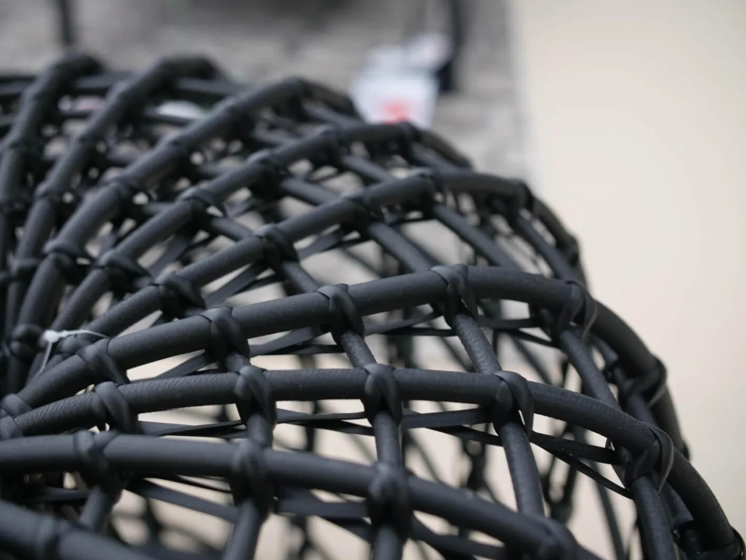 Cane Line Hocker & Sitzsäcke|Hocker Nest Weave Lava Grey Schwarz Grau