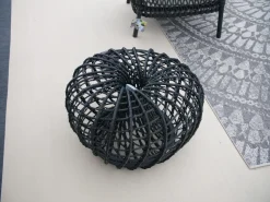 Cane Line Hocker & Sitzsäcke|Hocker Nest Weave Lava Grey Schwarz Grau