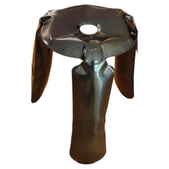 Zieta Hocker & Sitzsäcke|Hocker Plopp Rostfreier Stahl Cosmic Blue Schwarz