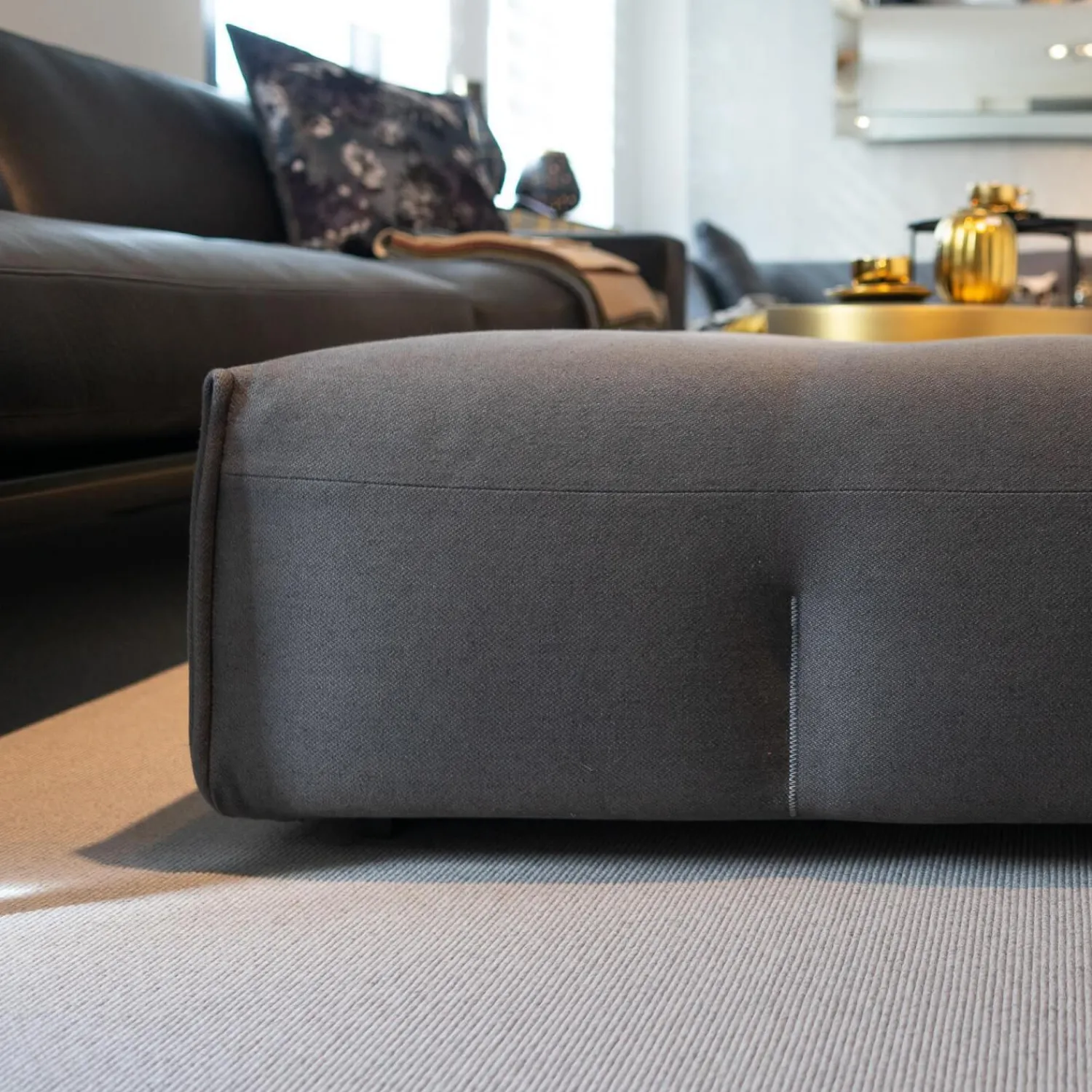 B&B Italia Hocker & Sitzsäcke|Hocker Tufty Too Stoff Adria 2521153 Anthrazit