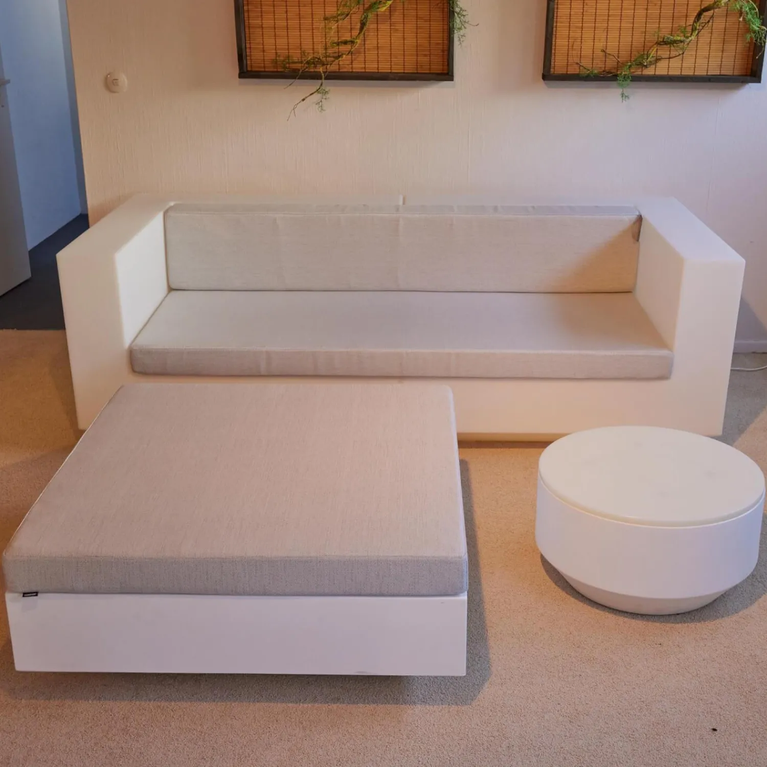 Vondom Hocker & Sitzsäcke|Hocker Vela 54032 BLA Stoff Vinyl Weiß