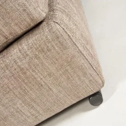 Flexform Hocker & Sitzsäcke|Hocker Zeno Stoff Edison 913 Braun Beige Gestell Metall Brüniert