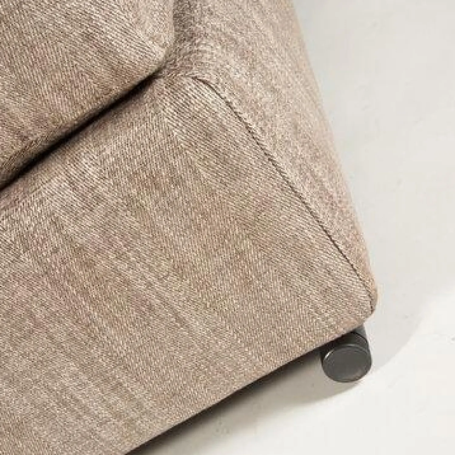 Flexform Hocker & Sitzsäcke|Hocker Zeno Stoff Edison 913 Braun Beige Gestell Metall Brüniert