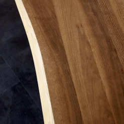 kf furniture Bänke|Holzbank Nussbaum Gestell Metall Schwarz