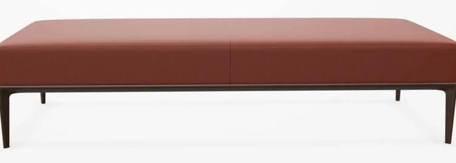 Walter Knoll Bänke|Jaan Bench 786-20 H1 Leder Elen Marron Unterplan 786 U1 Aluminium Matt Pulverbeschichtet Bronze