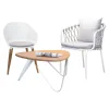 Gescova Essgruppen|Joval Indoor Tisch Plektron Eiche Massiv Gestell Weiß Pulverbeschichtet Mit Stuhl Eden Und Stuhl Kopenhagen
