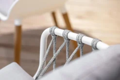 Gescova Essgruppen|Joval Indoor Tisch Plektron Eiche Massiv Gestell Weiß Pulverbeschichtet Mit Stuhl Eden Und Stuhl Kopenhagen