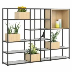 Vitra Regale|Kado Regal 5OH Eiche Hell Rahmen Basic Dark 30 Pulverbeschichtet