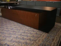 Walter Knoll Schreibtische & Sekretäre|Keypiece Communication Desk Nussbaum Höhenverstellbar Mit Leder Ein- Und Auflagen