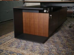 Walter Knoll Schreibtische & Sekretäre|Keypiece Communication Desk Nussbaum Höhenverstellbar Mit Leder Ein- Und Auflagen