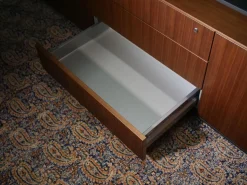 Walter Knoll Schreibtische & Sekretäre|Keypiece Communication Desk Nussbaum Höhenverstellbar Mit Leder Ein- Und Auflagen