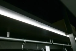 Molteni & C Kleiderschränke|Kleiderschrank Gliss Master Larix Moro Glas Stopsol Grau Nussbaum mit Innenausstattung und Beleuchtung