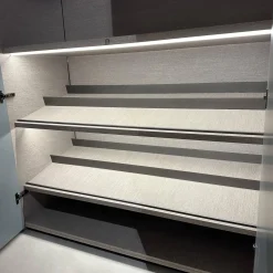 Molteni & C Kleiderschränke|Kleiderschrank Gliss Master Korpus Melaminbeschichtet Shantung Grau Front Lack Blaugrau Mit Drehtür