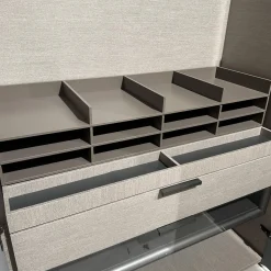 Molteni & C Kleiderschränke|Kleiderschrank Gliss Master Korpus Melaminbeschichtet Shantung Grau Front Lack Blaugrau Mit Drehtür