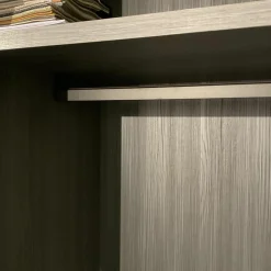 Kettnaker Kleiderschränke|Kleiderschrank Grip Lack Matt Lichtgrau Innen Eiche Melamin Anthrazit