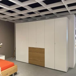 Hülsta Kleiderschränke|Kleiderschrank Multi Forma Lack Reinweiss Akzent Natureiche