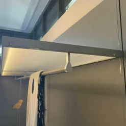 Interlübke Kleiderschränke|Kleiderschrank Offene Ankleide Collect Lack Muschel mit Beleuchtung