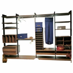 Naver Collection Kleiderschränke|Kleiderschrank Refugium Nussbaum Dunkel Oberfläche Alu Bronze mit Hängekommode