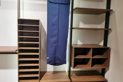 Naver Collection Kleiderschränke|Kleiderschrank Refugium Nussbaum Dunkel Oberfläche Alu Bronze mit Hängekommode