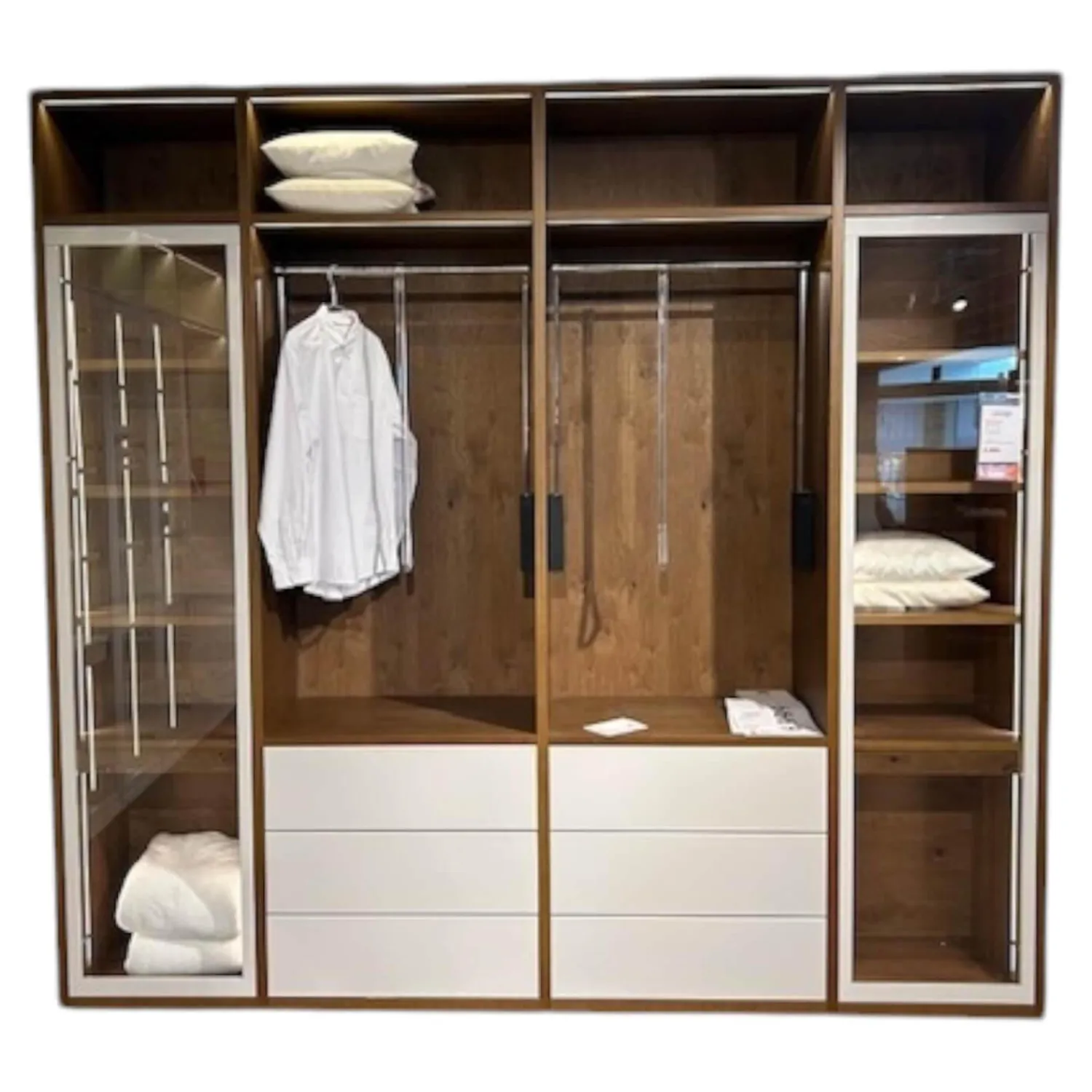 Rietberger Möbelwerke Kleiderschränke|Kleiderschrank Silea Korpus Asteiche Bourbon Furniert Front Und Rahmen Brillantgrau Matt