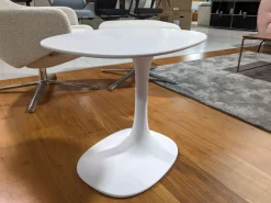 B&B Italia Beistelltische|Kleiner Tisch Awa TA1 Kunststoff Weiß Soft-Touch-Effekt