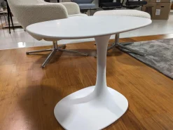 B&B Italia Beistelltische|Kleiner Tisch Awa TA1 Kunststoff Weiß Soft-Touch-Effekt