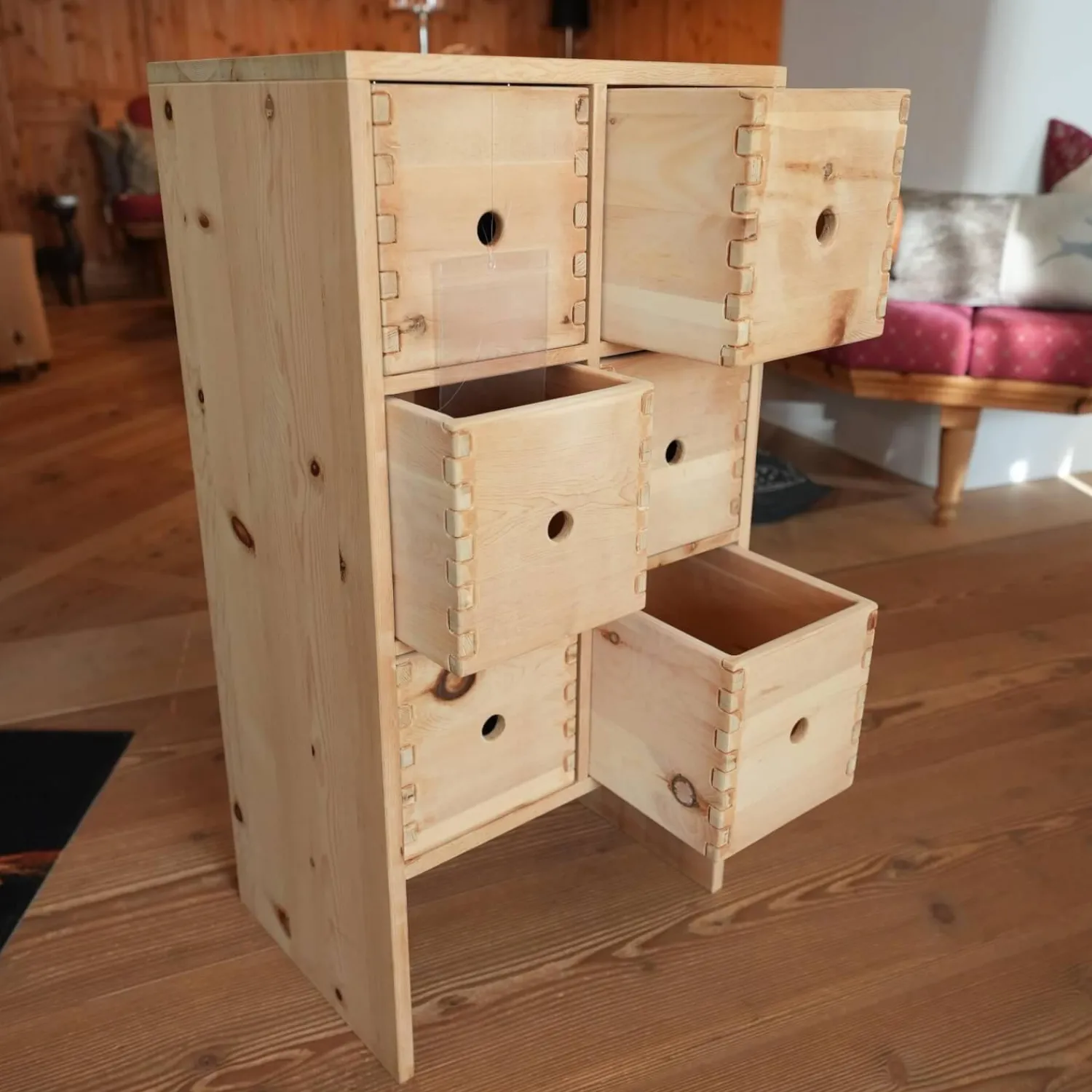 Sprenger Kommoden & Sideboards|Kommode 12-101-9 Zirbelkiefer Voll Massiv Mit 6 Schubladen