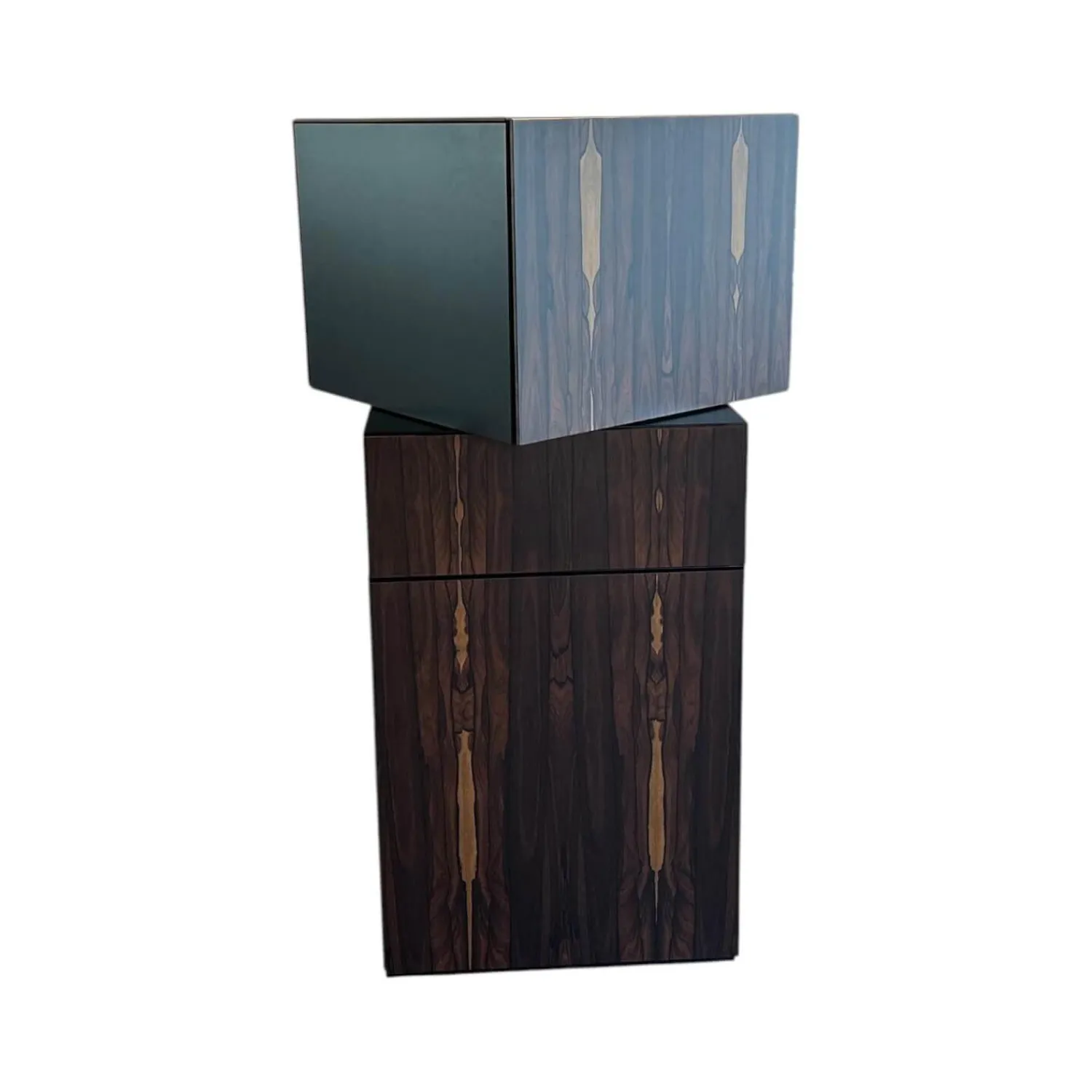 Kettnaker Kommoden & Sideboards|Kommode Alea Edelfurnier Zirikote Lack Schwarz Mit Drehfunktion