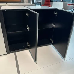 Kettnaker Kommoden & Sideboards|Kommode Alea Fronten Und Abdeckplatte Aluminium Natur Korpus Lack Schwarz Matt