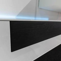 Piure Kommoden & Sideboards|Kommode Box Twin Schub Links Hängend H01 Hochglanz Weiß