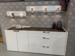 Hülsta Kommoden & Sideboards|Kommode Fena Lack Pure White Weiß Mit Wandboard Glas Und Beleuchtung