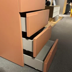 Morassutti Vitrinen & Highboards|Kommode Lack Matt Mattone M043 Rot Orange