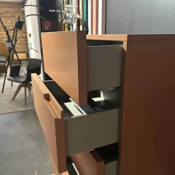 Morassutti Vitrinen & Highboards|Kommode Lack Matt Mattone M043 Rot Orange