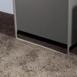 Möller Design Kommoden & Sideboards|Kommode Lean Box Lack Matt 224 Graphitgrau Vorne Kufe Hinten Stützfüße