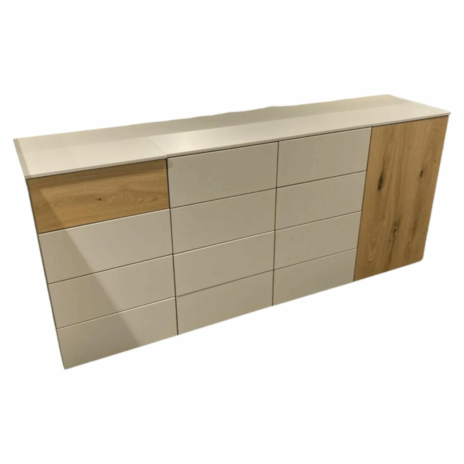 Loddenkemper Kommoden & Sideboards|Kommode Lenjo Korpus Lack Matt Kristallgrau Balkeneiche Korpus