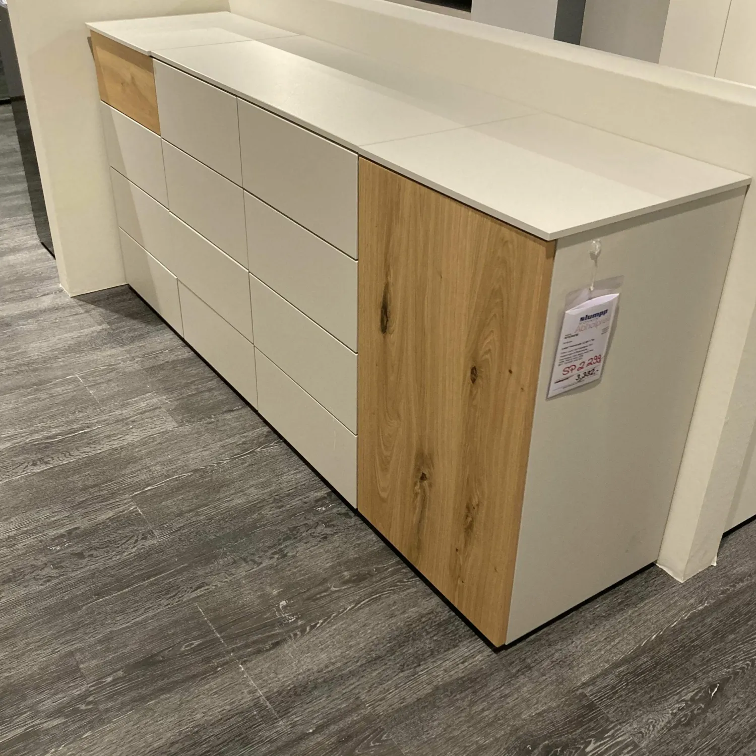 Loddenkemper Kommoden & Sideboards|Kommode Lenjo Korpus Lack Matt Kristallgrau Balkeneiche Korpus