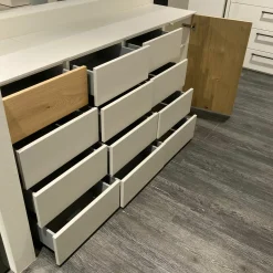 Loddenkemper Kommoden & Sideboards|Kommode Lenjo Korpus Lack Matt Kristallgrau Balkeneiche Korpus