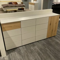 Loddenkemper Kommoden & Sideboards|Kommode Lenjo Korpus Lack Matt Kristallgrau Balkeneiche Korpus